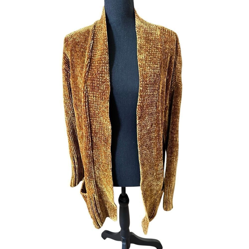 Arizona Jeans Co. Golden Honey 🍯 Chenille Cardigan – Size Medium